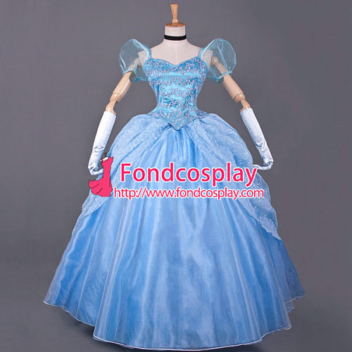Princess Cinderella Dress Movie Cosplay Costume Custom-Made[G822]