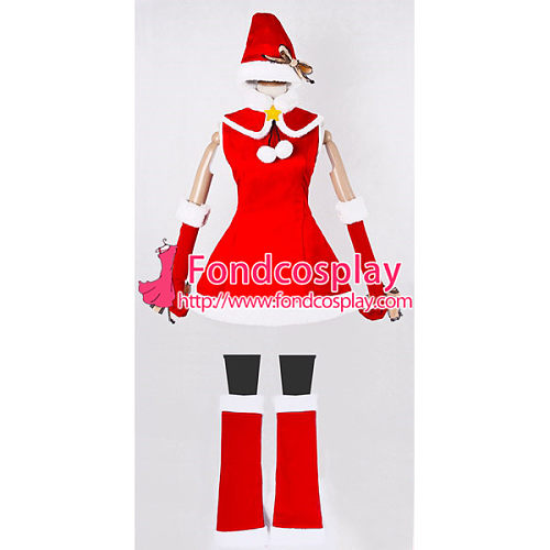Vocaloid 2 Hatsune Miku Dress Christmas Velvet Cosplay Costume Custom-Made[G852]