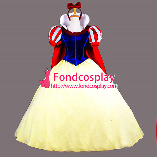 Snow White Velvet Princess Dress Christmas & Halloween Cosplay Costume Custom-Made[G824]