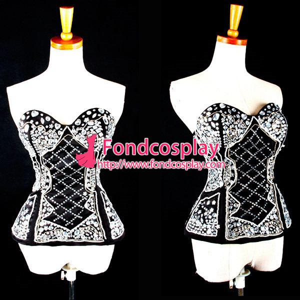 Gothic Lolita Hand Beaded Top Coat Corset Shirt Dress Cosplay Costume Tailor-Made[G984]