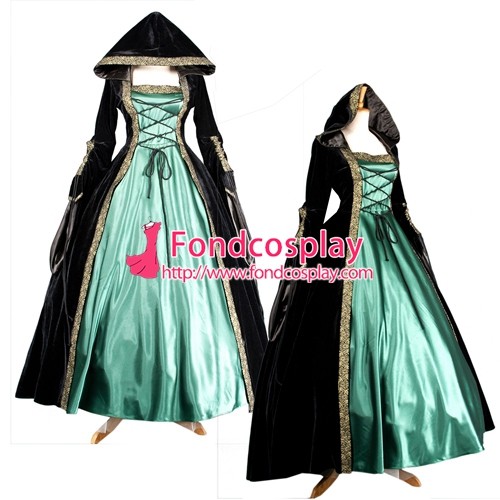 Victorian Rococo Gown Ball Dress Gothic Punk Velvet Costume Tailor-Made[G1628]