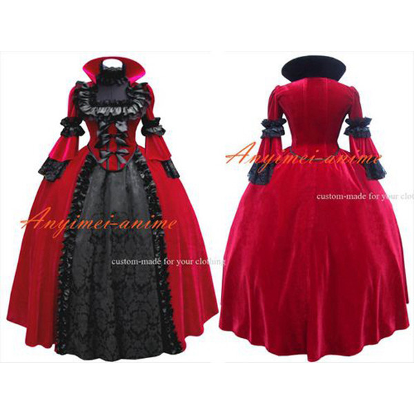 Victorian Rococo Medieval Gown Ball Outfit Gothic Punk Velvet Dress Cosplay Costume Tailor-Made[G470]