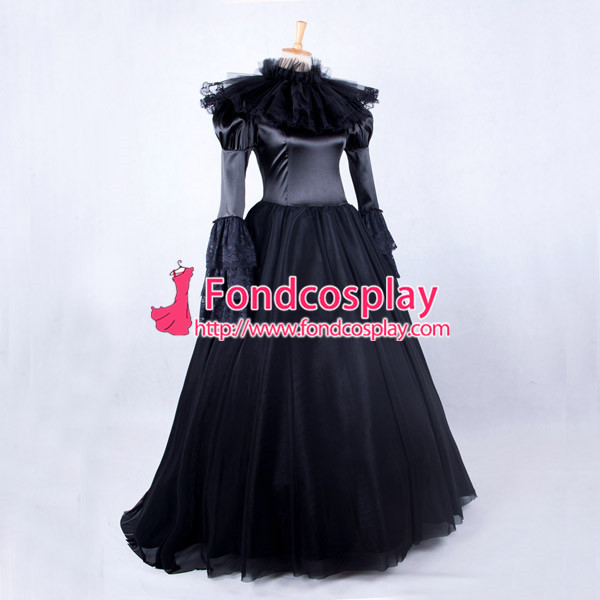 Visual J-Rock Balck Wedding Dress Gothic Punk Cosplay Costume Tailor-Made[CK420]