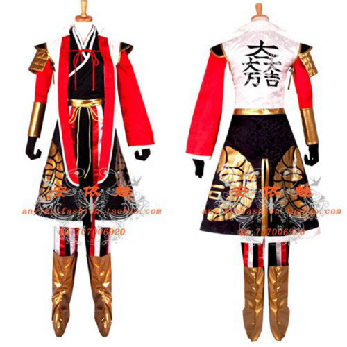 Sengoku Musou 2 Ishida Mitsunari Suit Game Cosplay Costume Custom-Made[G702]