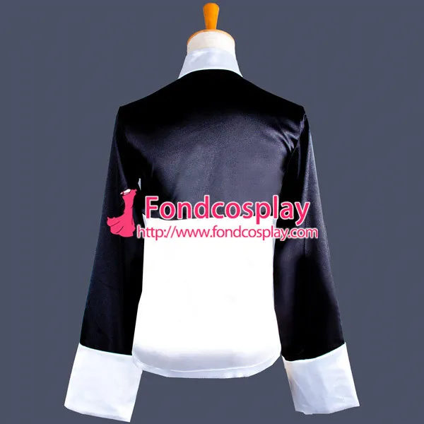 Panda Jacket Black Satin Coat Cosplay Costume Custom-Made[G765]