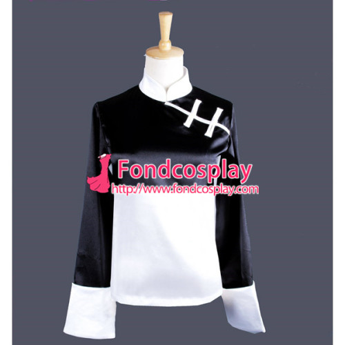 Panda Jacket Black Satin Coat Cosplay Costume Custom-Made[G765]