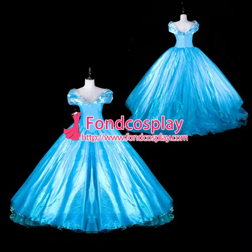Princess Cinderella Dress Movie Cosplay Costume Custom-Made[G2321]