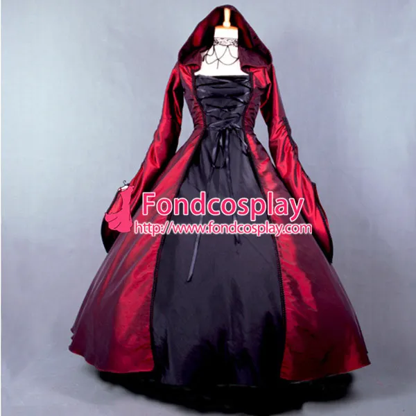 Victorian Rococo Medieval Gown Ball Dress Gothic Tafetta Cosplay Costume Tailor-Made[G778]