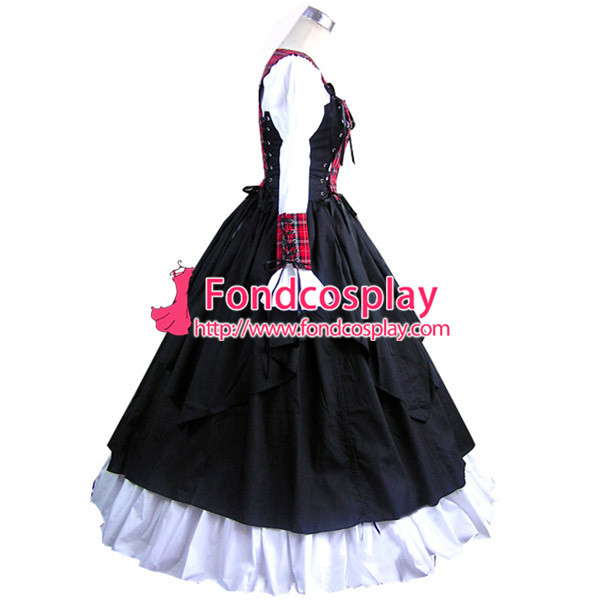 Gothic Lolita Punk Medieval Gown Figure Ball Long Evening Dress Jacket Tailor-Made[CK1371]
