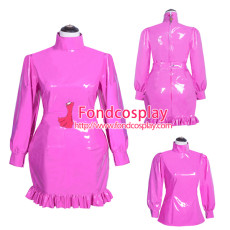 lockable PVC Gothic lolita punk outfit blouse-skirt Tailor-made [G3927]