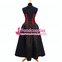 Sexy Gothic Lolita O Dress The Story Of O With Bra Satin Maid Dress Cosplay Costume Custom-Made[G746]