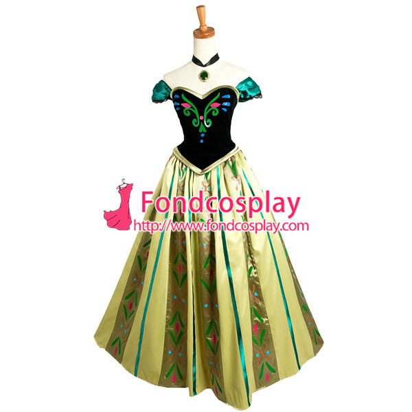 Movie Anna Coronation Dress  Costume Cosplay Tailor-Made[G1240]