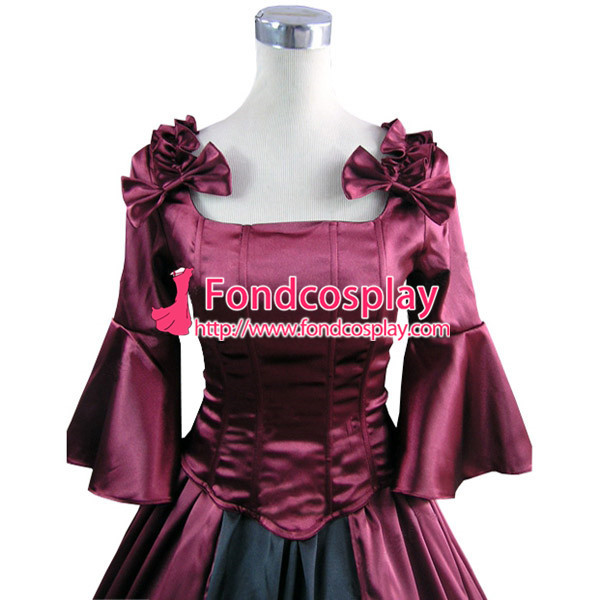 Gothic Lolita Punk Medieval Gown Violet Ball Long Evening Dress Jacket Tailor-Made[CK1404]