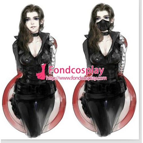 Women Captain America The Winter Soldier James Outfit (Female) Cosplay Costume Tailor-Made[G1340]