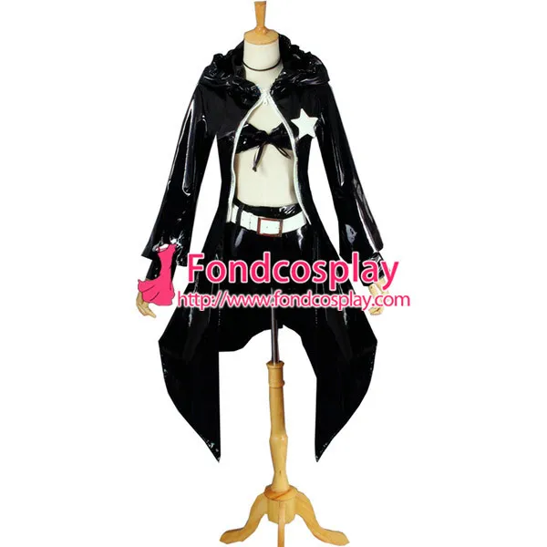 Black Rock Shooter Black Pvc Dress Cosplay Costume Tailor-Made[G724]