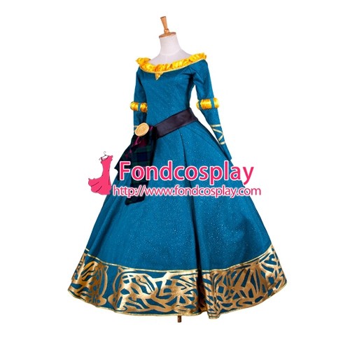 New Version Brave Princess Merida Dress Movie Cosplay Costume Tailor-Made[G1320]