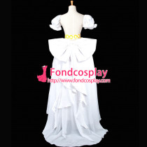 Sailor Moon Tsukino Usagi White Chiffon Dress Cosplay Costume Tailor-Made[G750]