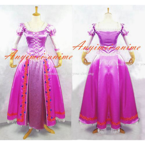 Tangled Rapunzel Princess Dress Movie Cosplay Costume Custom-Made[G595]
