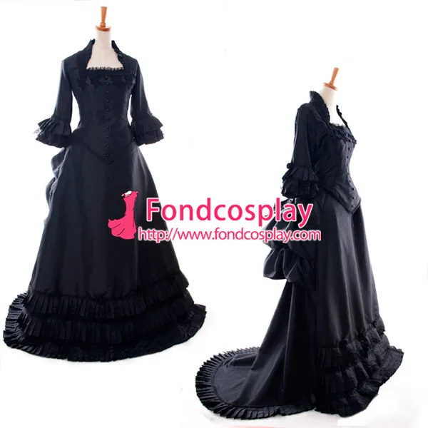 Victorian Rococo Medieval Gown Motion Trail Ball Outfit Gothic Punk Cosplay Costume Custom-Made[G909]