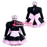 French Sissy maid PVC lockable dress Uniform cosplay costume Tailor-made[G3947]