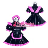 French Sissy Maid Pvc Dress Uniform Lockable Cosplay Costume Tailor-made[G3963]