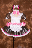 Sexy Lockable Lockable Black White Clear PVC Sissy Maid Short Dress Cosplay Costume Uniform[T003]