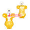 fondcosplay Sissy Maid yellow Clear Pvc Romper Lockable Uniform Cosplay TV/CD Tailor-Made[G4066]