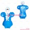 fondcosplay cross dressing sissy maid blue Clear Pvc Romper Lockable jumpsuits panties Peter Pan collar CD/TV[G4065]