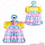 fondcosplay sexy cross dressing sissy maid short French Lockable satin baby Dress Uniform Cosplay Costume CD/TV[G4007]