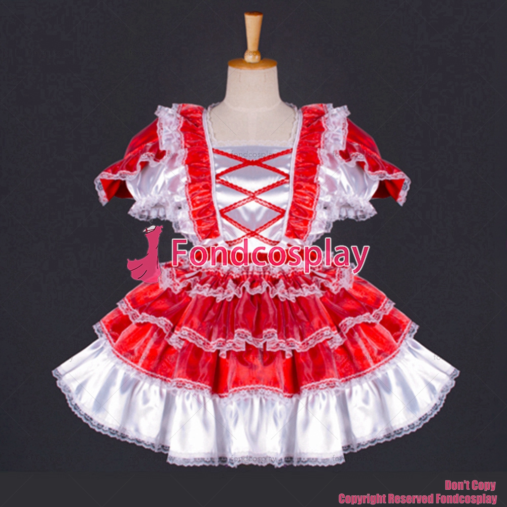 Red Satin French Maid Dress