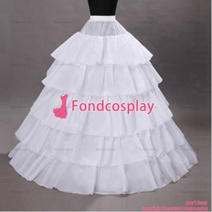 fondcosplay adult sexy cross dressing sissy maid The Farthingale Underskirt Petticoat CD/TV[G733]