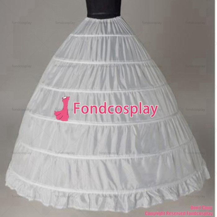 fondcosplay adult sexy cross dressing sissy maid The Farthingale Underskirt Petticoat[G732]