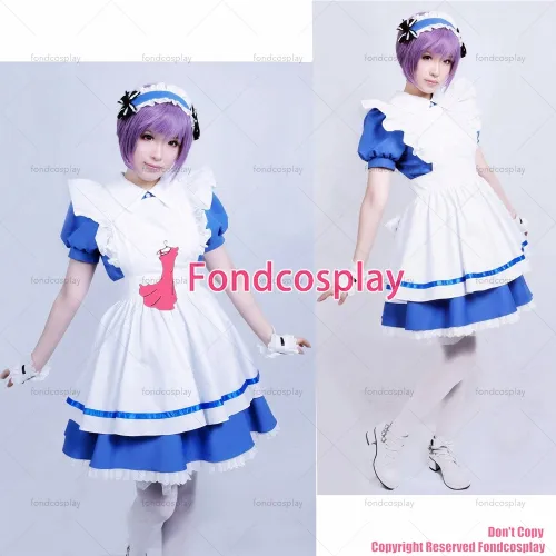 fondcosplay sexy cross dressing sissy maid The Melancholy Of Haruhi Suzumiya cotton Dress Cosplay Costume CD/TV[G706]