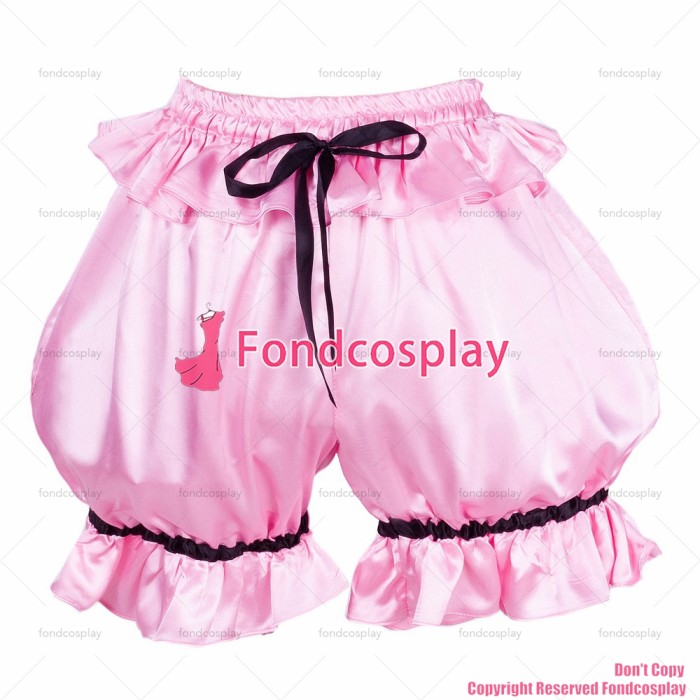 US$ 39.00 - fondcosplay adult sexy cross dressing sissy maid short baby  Pink Gothic Lolita Punk Bloomers Satin panties Custom-made[G591] 