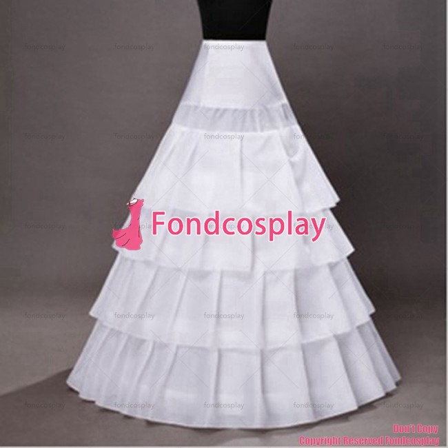 fondcosplay adult sexy cross dressing sissy maid The Farthingale Underskirt Petticoat CD/TV[G734]