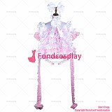 fondcosplay adult sexy cross dressing sissy maid short white satin dress lockable Uniform panties Handcuffs CD/TV[G3727]