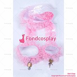 fondcosplay adult sexy cross dressing sissy maid short white satin dress lockable Uniform panties Handcuffs CD/TV[G3727]