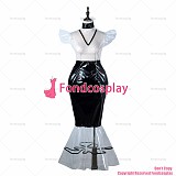 fondcosplay adult sexy cross dressing sissy maid long clear pvc dress lockable Uniform Fish tail costume CD/TV[G2247]