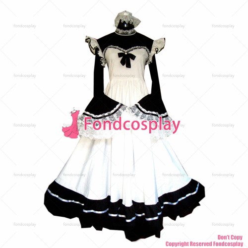 fondcosplay adult sexy cross dressing sissy maid black Cotton Dress Uniform Cosplay Costume Tailor-Made CD/TV[G186]