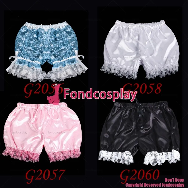 fondcosplay adult sexy cross dressing sissy maid short baby blue bloomers panties CD/TV[G2056]