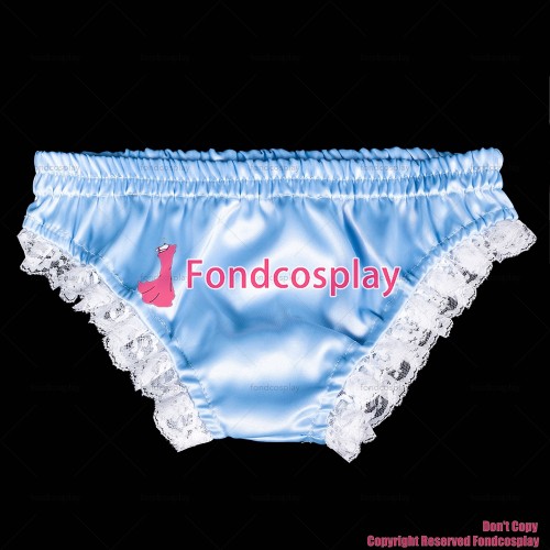 fondcosplay adult sexy cross dressing sissy maid short satin Panties bloomers pants CD/TV[G2061]