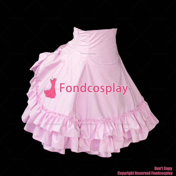 fondcosplay adult sexy cross dressing sissy maid short French baby pink cotton Skirt Uniform Cosplay Costume CD/TV[G1061]