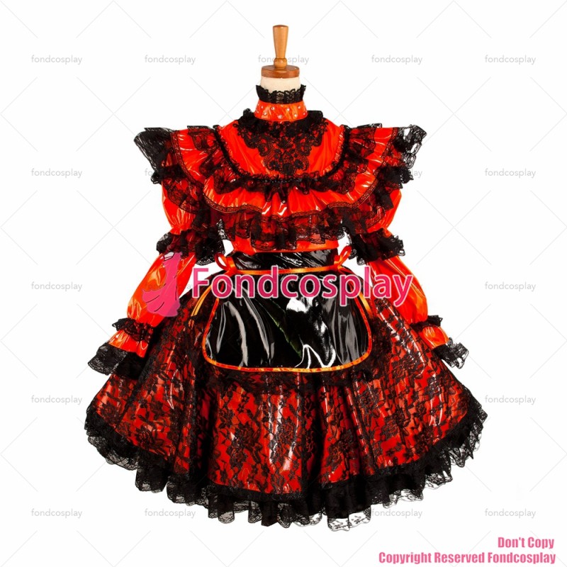 Adult Sexy Cross Dressing Maid Cosplay Costume Lockable Sexy