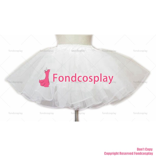 fondcosplay adult sexy cross dressing sissy maid short White Hard yarn Petticoat Underskirt CD/TV[CK394]