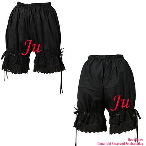 fondcosplay adult sexy cross dressing sissy maid short Gothic Lolita Punk Bloomers black Cotton panties CD/TV[CK327]