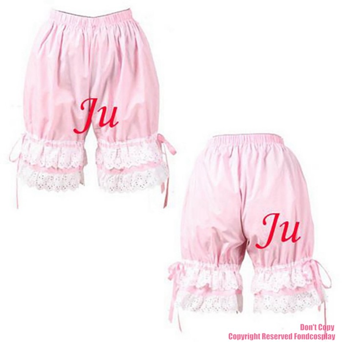 fondcosplay adult sexy cross dressing sissy maid short Gothic Lolita Punk Bloomers baby pink Cotton panties CD/TV[CK325]
