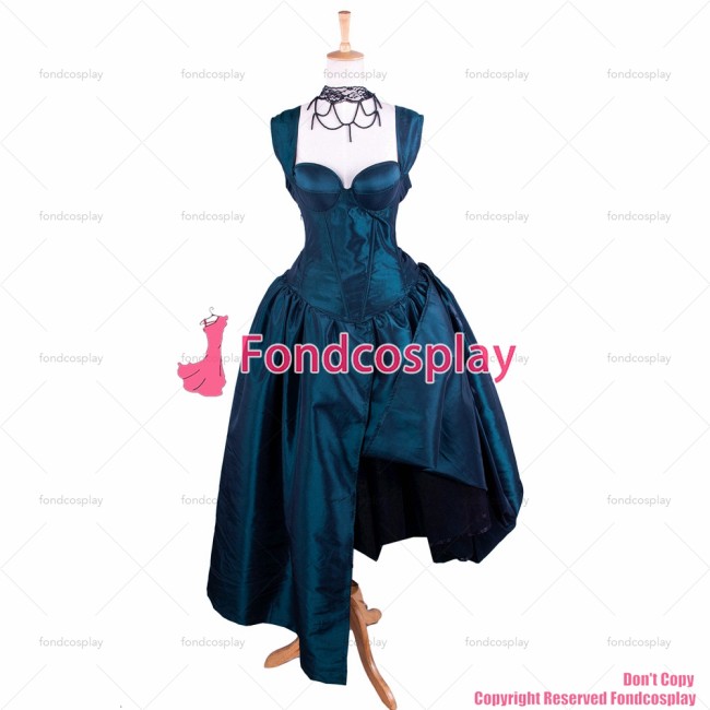 fondcosplay O Dress The Story Of O With Bra Gothic Punk Taffeta nude breasted Dress Cosplay Costume CD/TV[G1354]