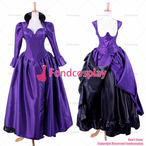 fondcosplay O dress the Story of O with bra purple taffeta outfit cosplay costume CD/TV[G1573]