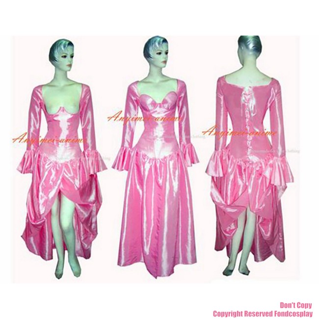 fondcosplay O dress the Story of O with bra nude breasted baby pink Tafetta dress cosplay costume CD/TV[G248]