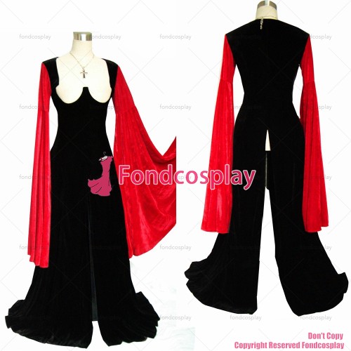 fondcosplay O Dress The Story Of O With Bra Velvet nude breasted Dress Cosplay Costume CD/TV[G364]
